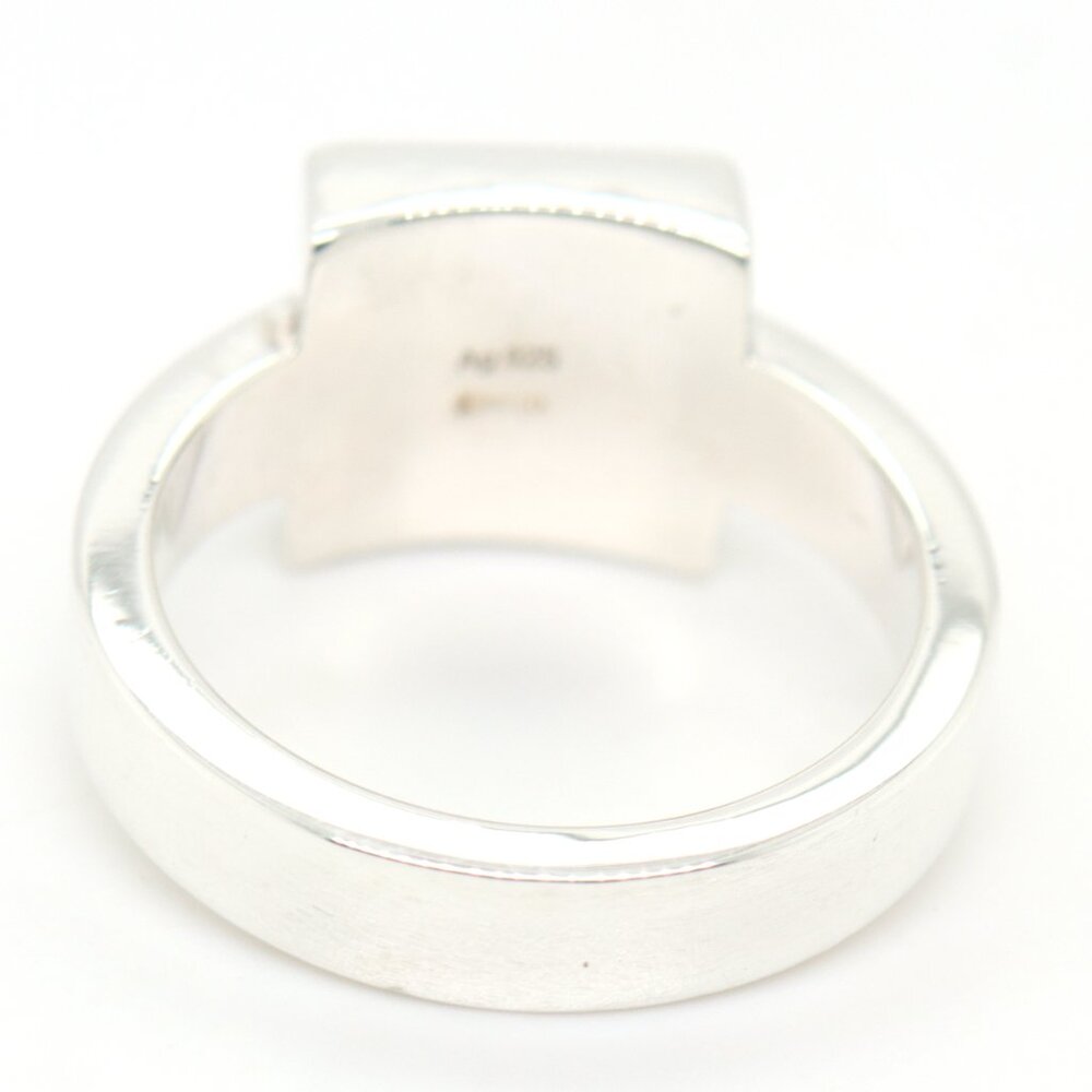 Gucci Square Sterling Silver Ring - image 4